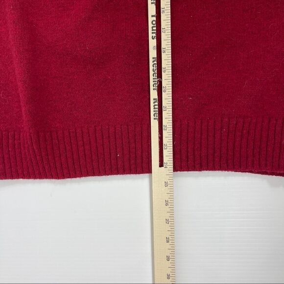 H&M Sweater Men's Size M Red & White Nordic Wool Blend Crew Neck LOGG - Picture 6 of 9